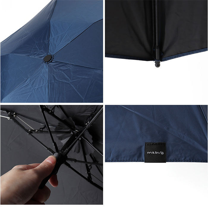 BACKYARD FAMILY「mabu 傘 通販 マブ 50cm 6本骨 カラビナ付きケース ケース付き 手開き式 晴雨兼用」|その他|