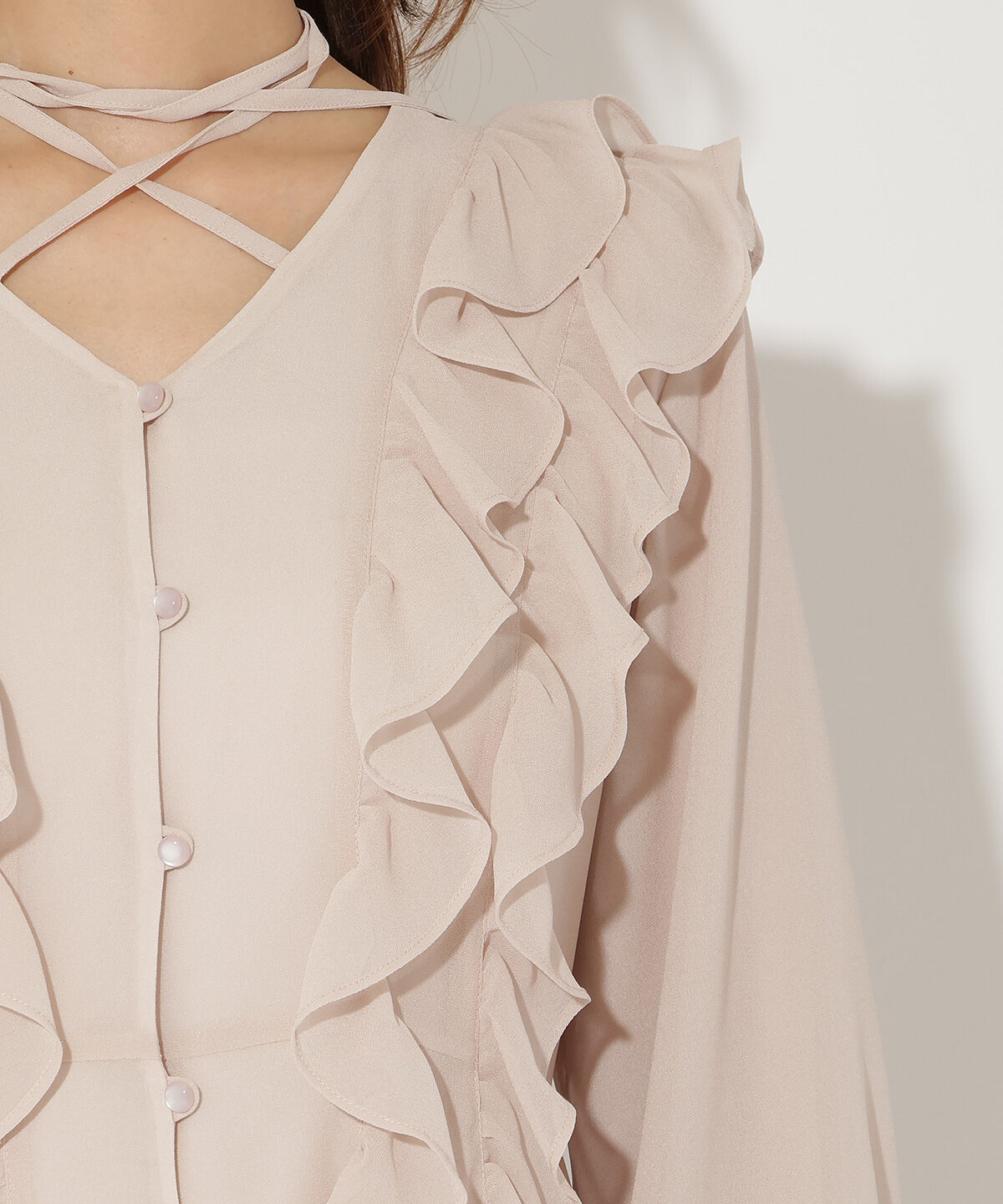 アンドクチュール「ラッフルフリルチョーカーミニワンピース」|ワンピース|