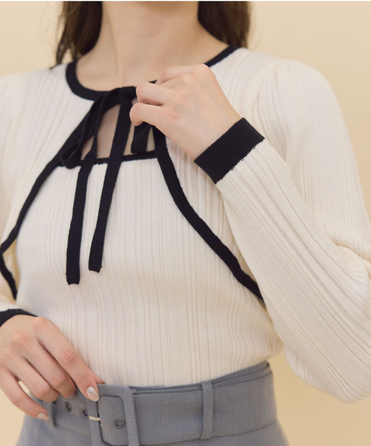 REDYAZEL「ボレロレイヤードデザインニット」|ニット・セーター|