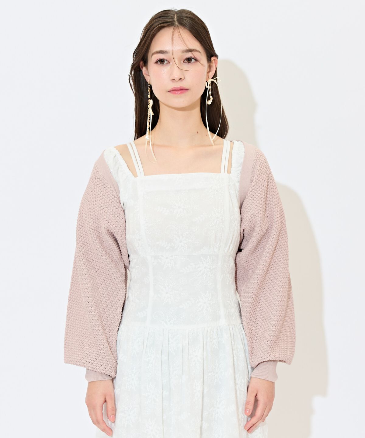 WILLSELECTION「ショート丈柄編みボレロ」|カーディガン|