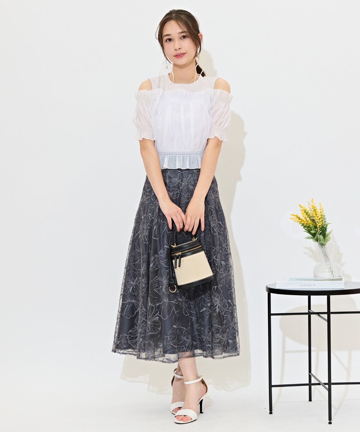 WILLSELECTION「フラワーチュールフレアスカート」|フレア|