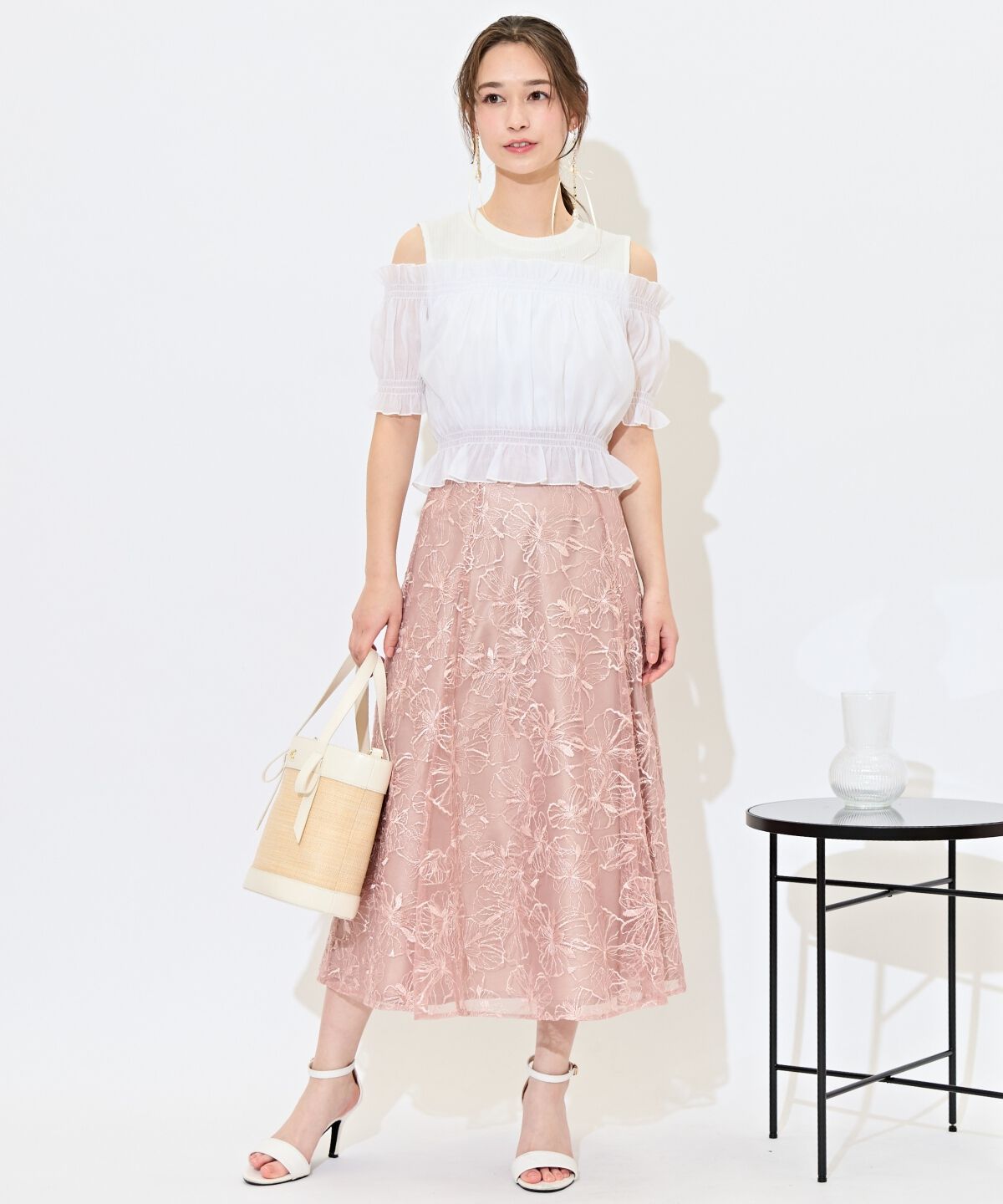WILLSELECTION「フラワーチュールフレアスカート」|フレア|