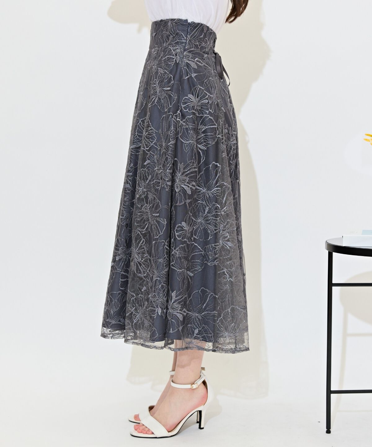 WILLSELECTION「フラワーチュールフレアスカート」|フレア|