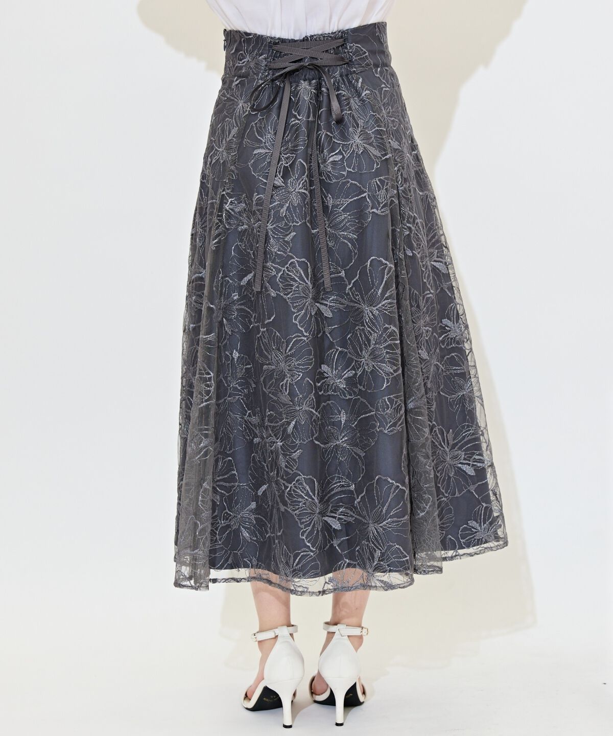 WILLSELECTION「フラワーチュールフレアスカート」|フレア|