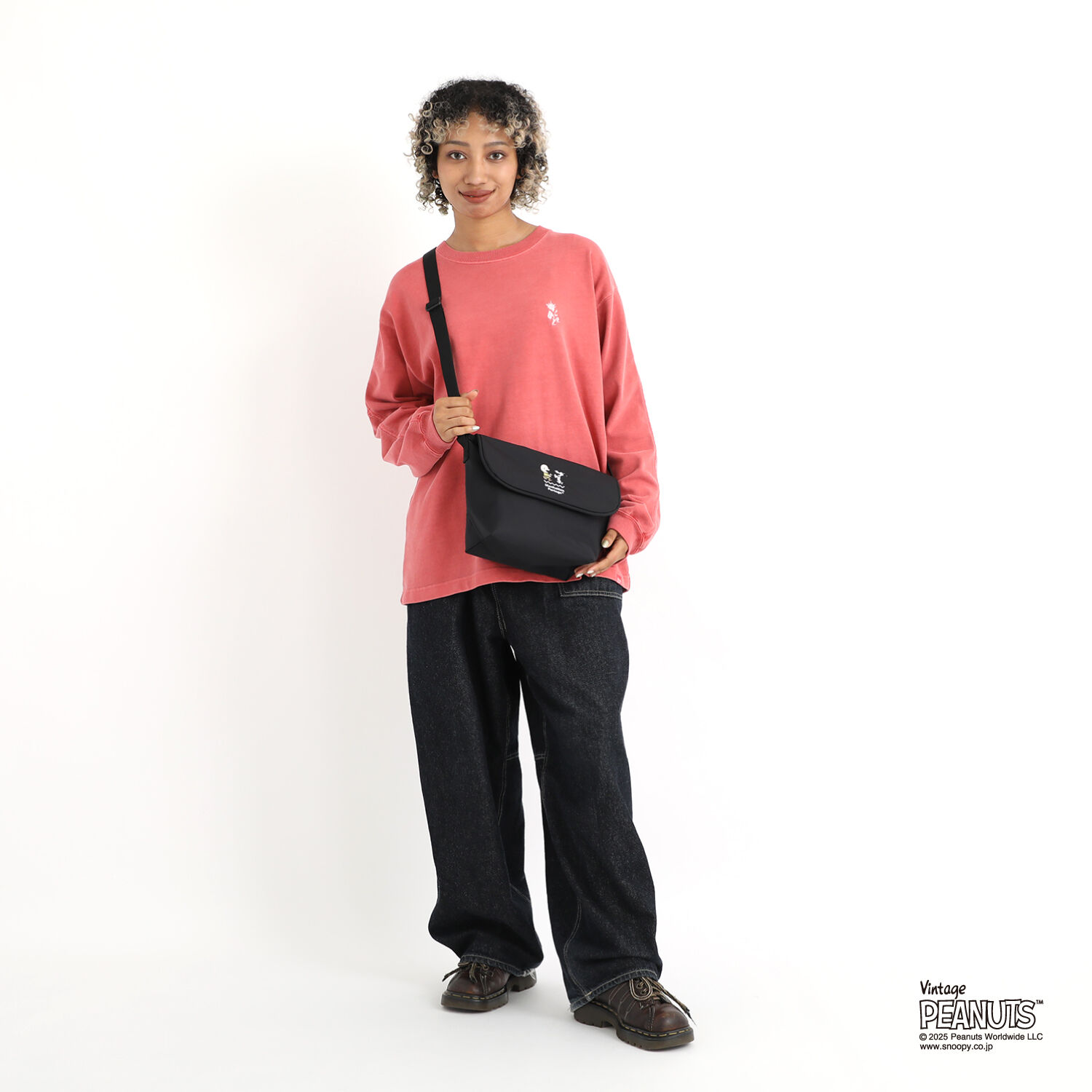 Manhattan Portage「NYLON MESSENGER BAG (XXS) FLIGHT NYLON BACKING BP W/DIV MGNT PEANUTS 25」|ショルダー・メッセンジャー|