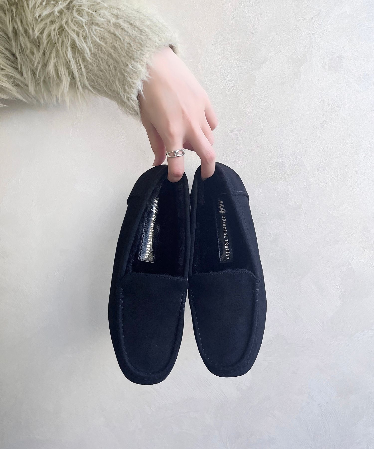 WA Oriental TRaffic「【累計5万足突破】 もこもこ ムートンシューズ /12311 モカシン フェイク ファー 再入荷 フラット」|パンプス|
