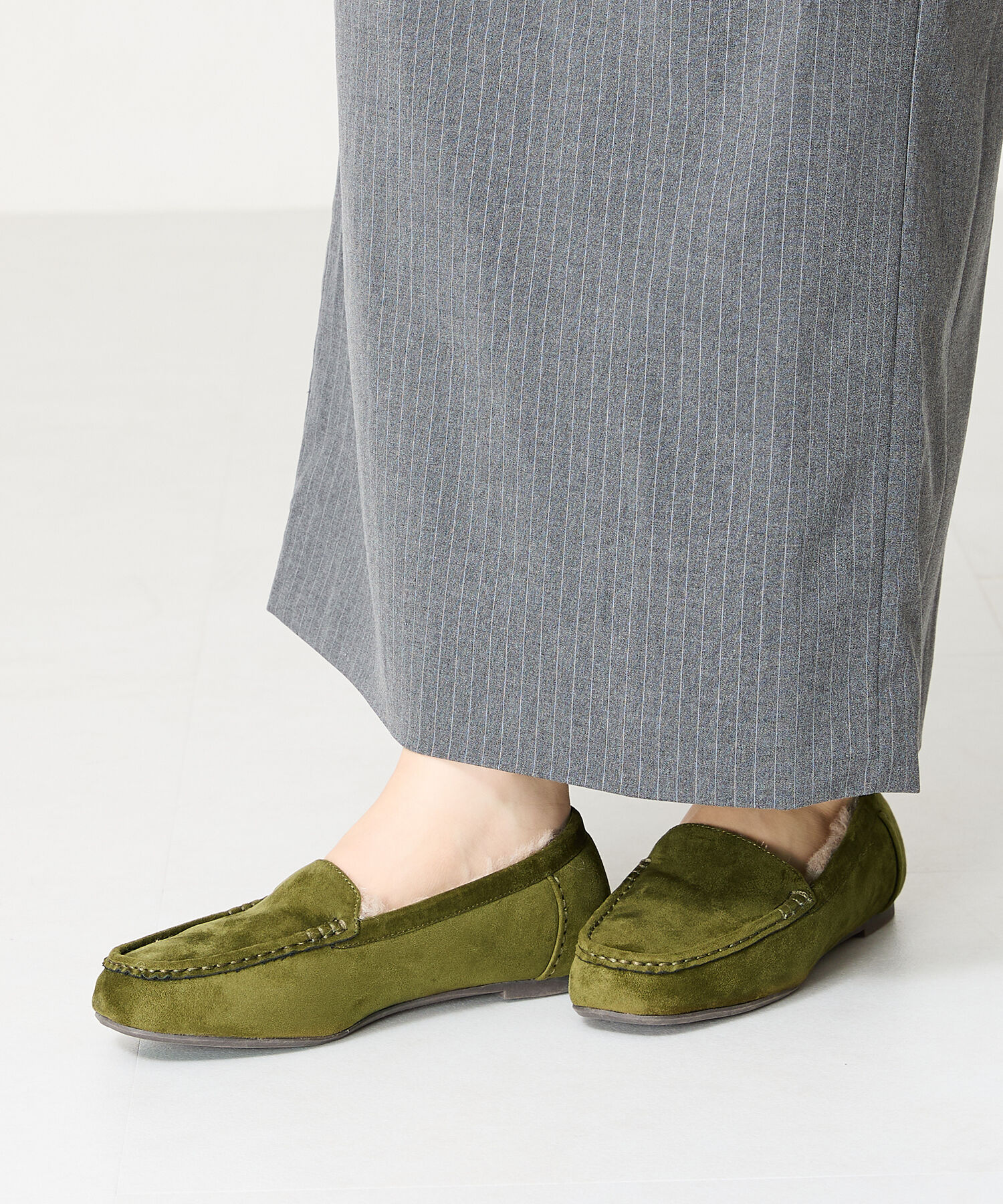 WA Oriental TRaffic「【累計5万足突破】 もこもこ ムートンシューズ /12311 モカシン フェイク ファー 再入荷 フラット」|パンプス|