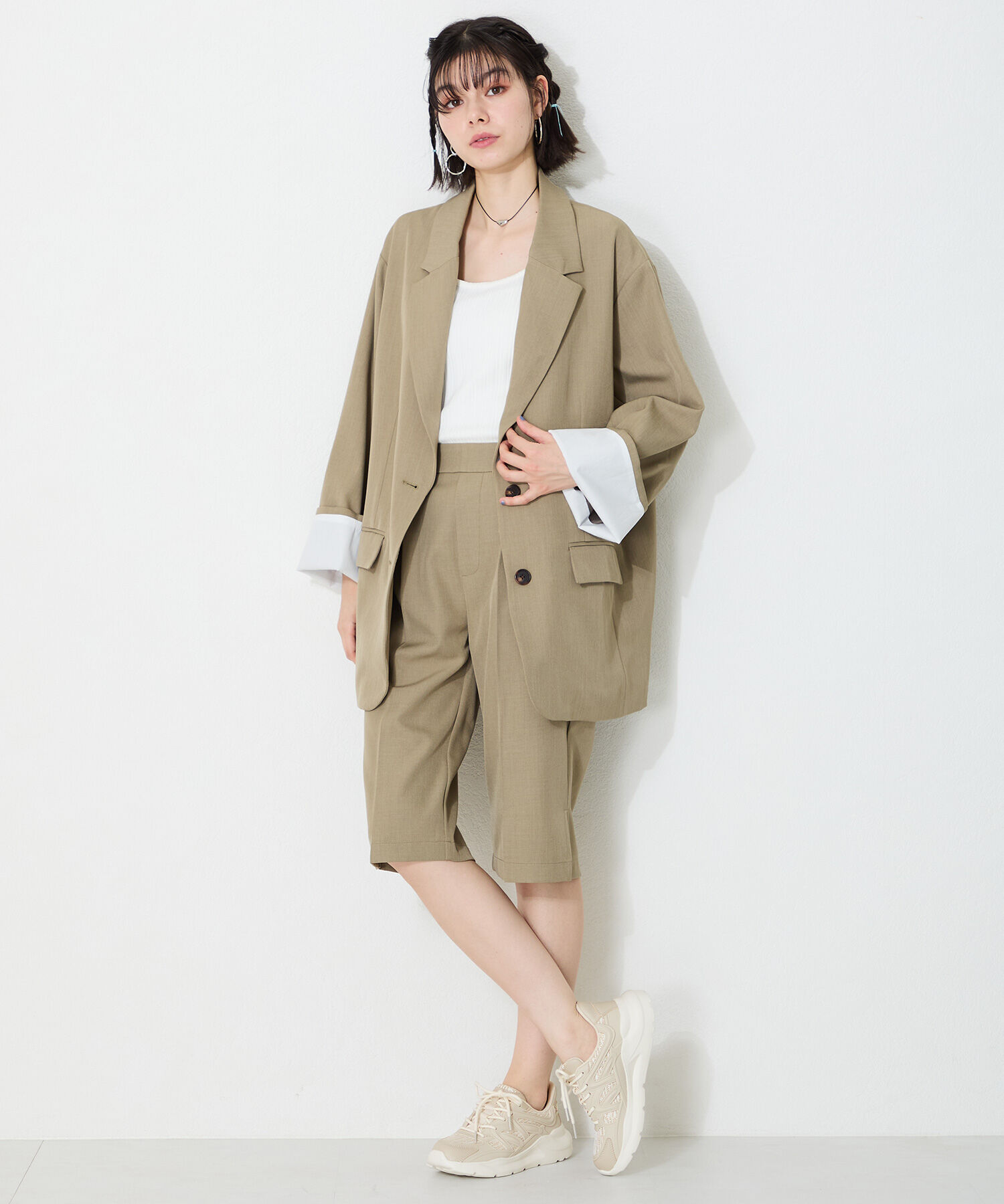 ORiental TRaffic「ラバーパーツ&times;ラメ織りレーススニーカー/OT3760」|スニーカー|