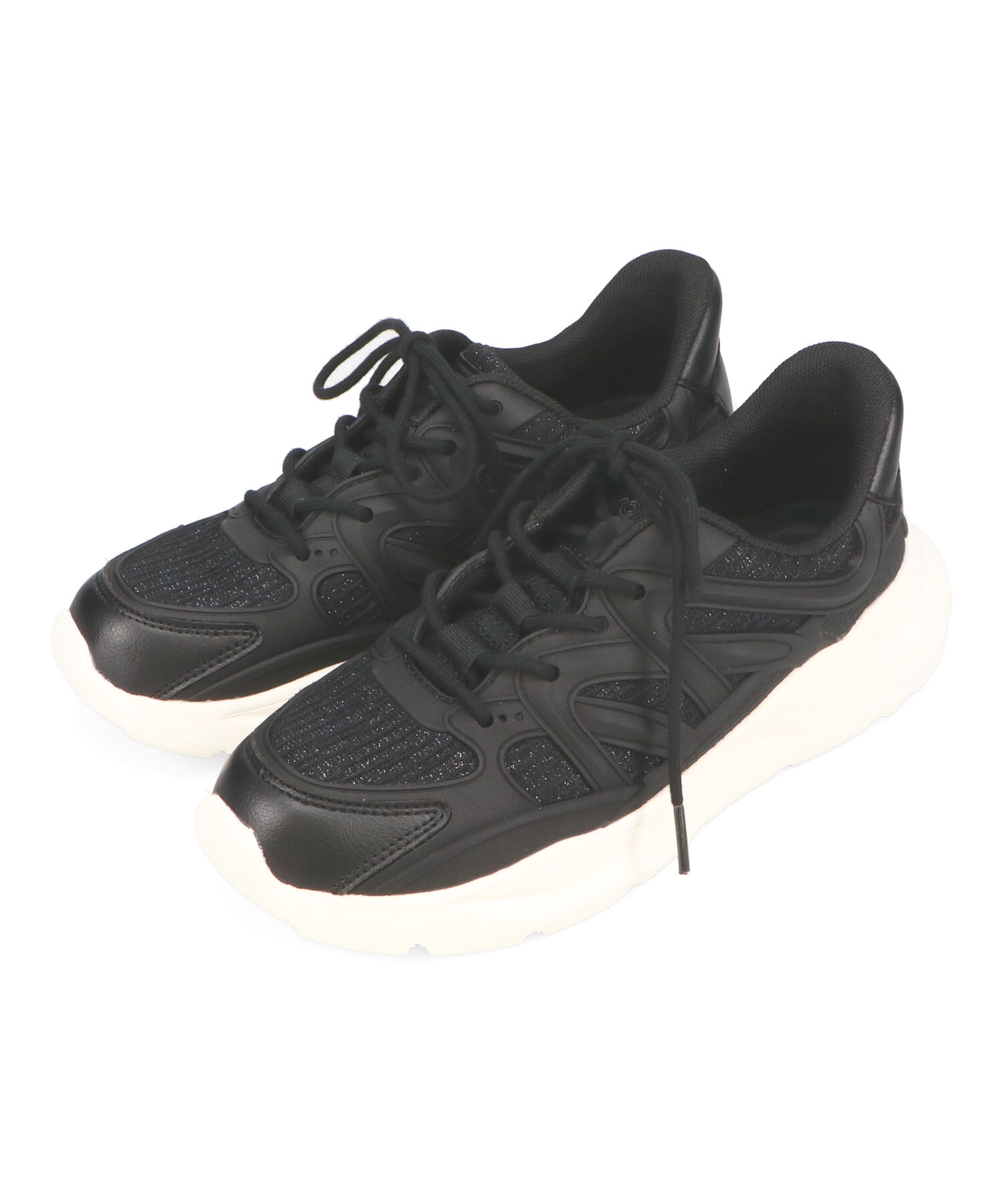 ORiental TRaffic「ラバーパーツ&times;ラメ織りレーススニーカー/OT3760」|スニーカー|