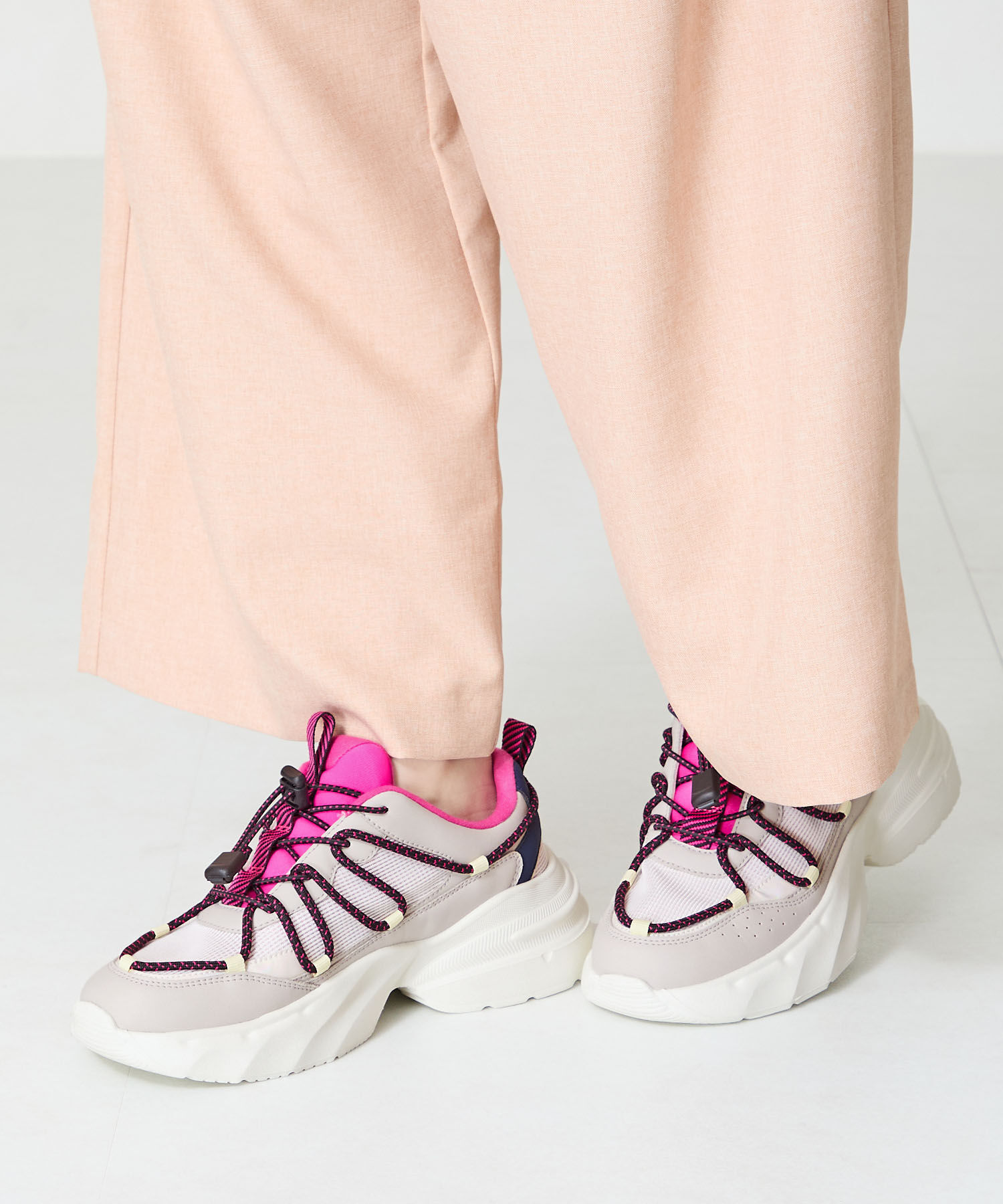 ORiental TRaffic「ドローコードデザイン配色スニーカー/OT3767」|スニーカー|