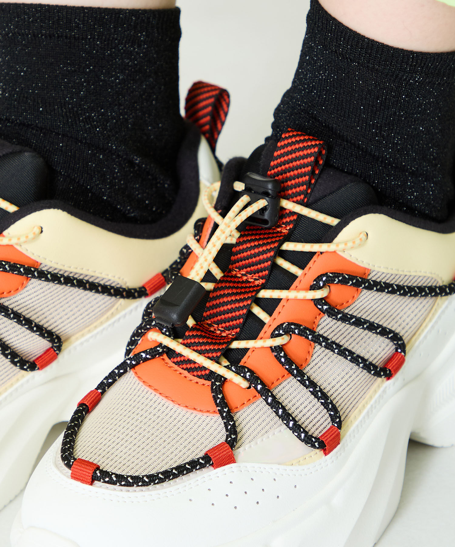 ORiental TRaffic「ドローコードデザイン配色スニーカー/OT3767」|スニーカー|