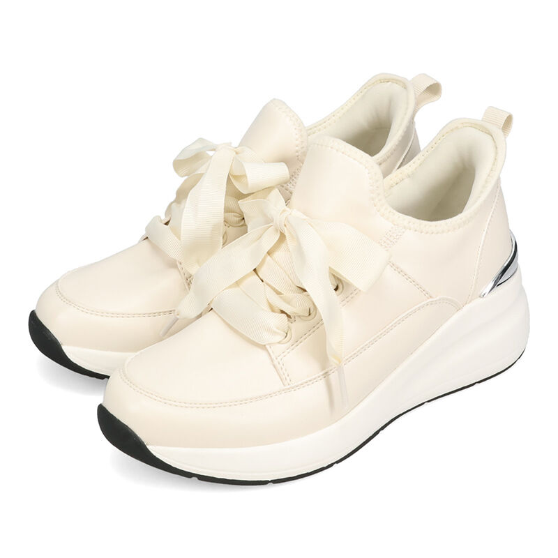 ORiental TRaffic「【瞬間フィット】グログランリボン スニーカー /OT3778 ハンズフリー」|スニーカー|BEIGE