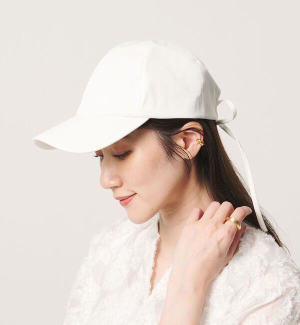 UNITED ARROWS「コットン バックリボン キャップ UV」|キャップ・キャスケット|