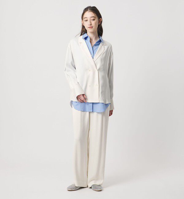 UNITED ARROWS「オープンカラー シャツ ジャケット」|シャツ・ブラウス|OFF WHITE