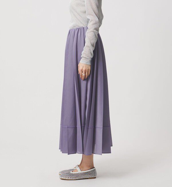 UNITED ARROWS「オーガンジー プリーツスカート」|スカート|