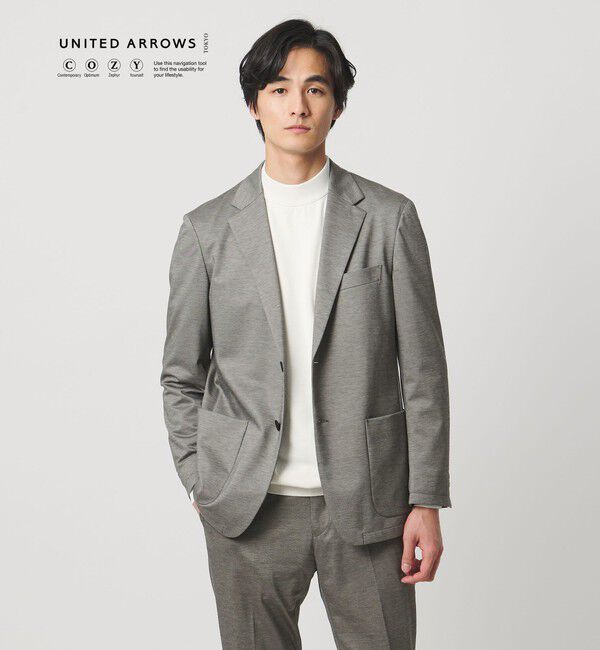UNITED ARROWS「モックロディ 2ボタン テーラードジャケット UA COZY ウォッシャブル ストレッチ」|スーツ|MD.GRAY