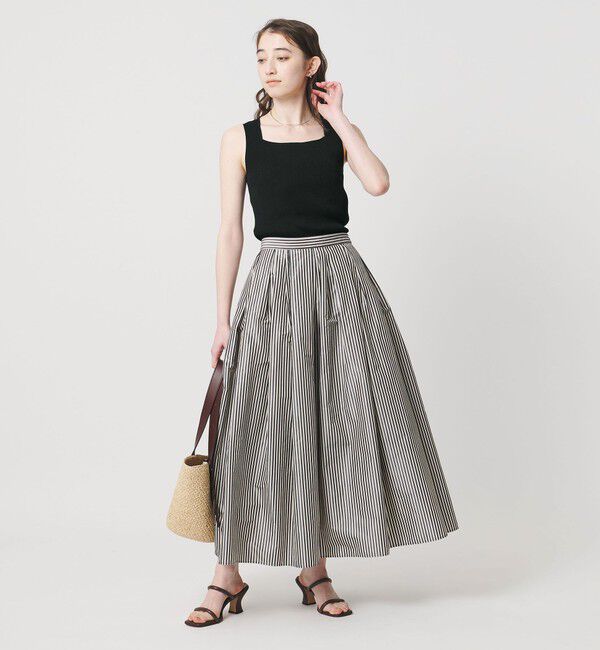 UNITED ARROWS「リブ スクエア キャミソールニット ‐ウォッシャブル‐」|タンクトップ|