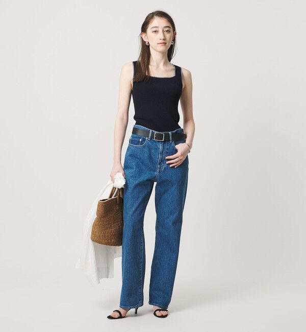 UNITED ARROWS「リブ スクエア キャミソールニット ‐ウォッシャブル‐」|タンクトップ|