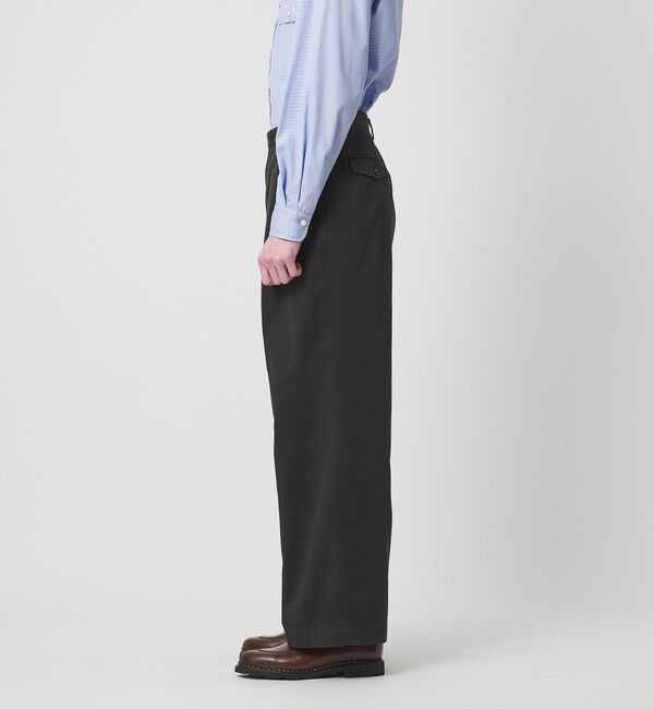 UNITED ARROWS「＜District＞コットン ツイル オーバーダイ 2プリーツ パンツ」|チノ|