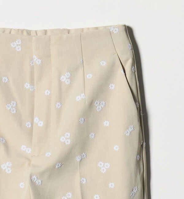 UNITED ARROWS「エンブロイダリー フラワー スリム テーパードパンツ ‐ウォッシャブル‐」|チノ|