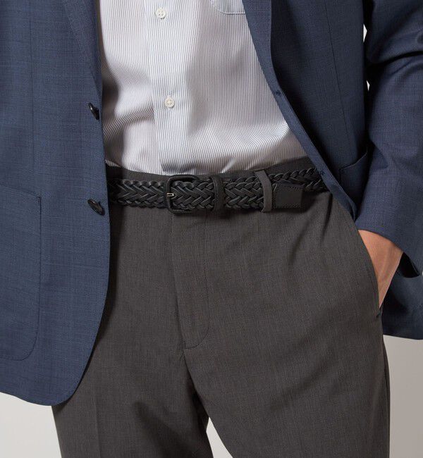 UNITED ARROWS green label relaxing「ANNONAY BOX CALF 30mm メッシュ ベルト」|ベルト|