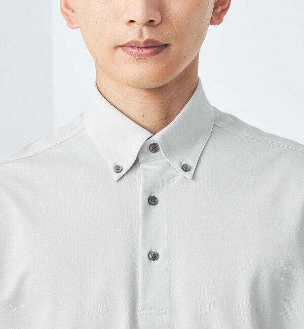 UNITED ARROWS green label relaxing「DUADRY clean バーズアイ ボタンダウン ビズポロ ポロシャツ -吸水速乾・抗菌-」|ポロシャツ|