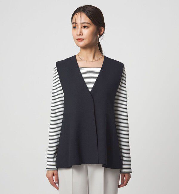 UNITED ARROWS green label relaxing「［size SHORTあり］fleurie(フルリー) ペプラム ジレ」|ベスト・ジレ|