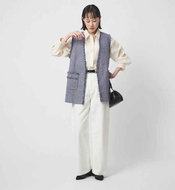 UNITED ARROWS green label relaxing「［size SHORTあり］ライト ツイードライク ジレ」|ベスト・ジレ|