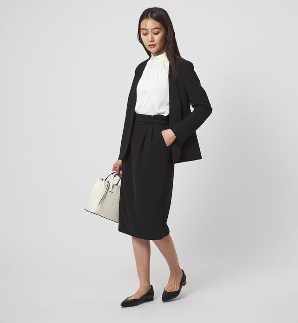 UNITED ARROWS green label relaxing「［size SHORTあり］パウドレ ベルト付き タイト スカート ウォッシャブル ストレッチ」|タイト|