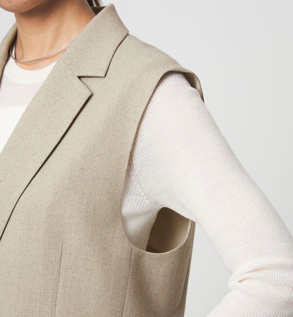 UNITED ARROWS green label relaxing「Greed グリード メランジ テーラード ジレ ウォッシャブル ストレッチ」|ベスト・ジレ|