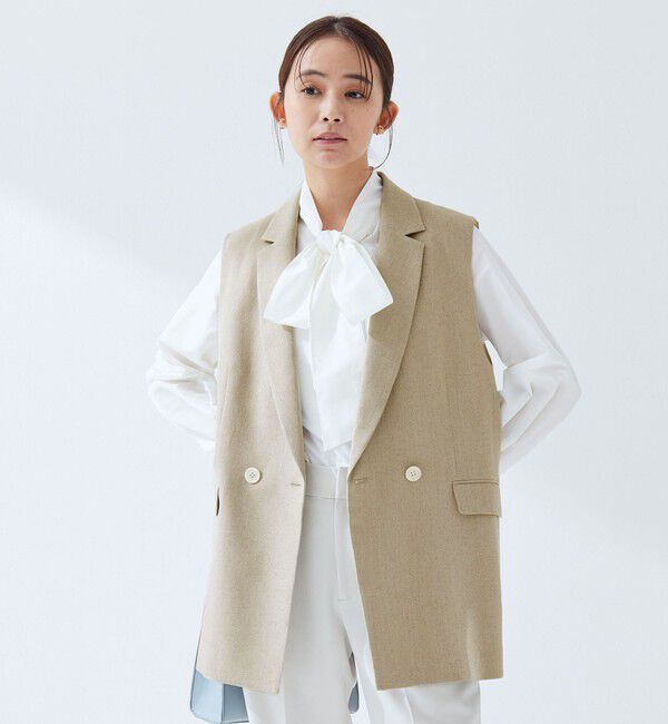 UNITED ARROWS green label relaxing「Greed グリード メランジ テーラード ジレ ウォッシャブル ストレッチ」|ベスト・ジレ|