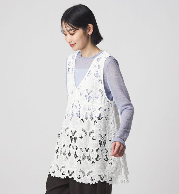 UNITED ARROWS green label relaxing「レース ノースリーブ ブラウス」|シャツ・ブラウス|