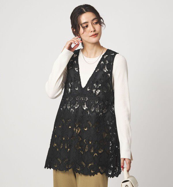 UNITED ARROWS green label relaxing「レース ノースリーブ ブラウス」|シャツ・ブラウス|