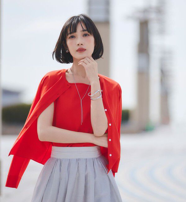 UNITED ARROWS green label relaxing「HIYOKE クルーネック ニット カーディガン マシンウォッシャブル 接触冷感 UVカット 遮熱」|カーディガン|