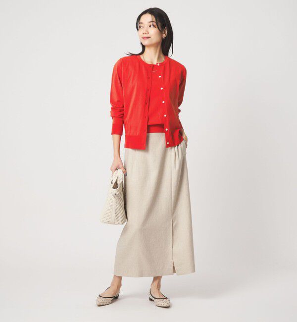 UNITED ARROWS green label relaxing「HIYOKE クルーネック ニット カーディガン マシンウォッシャブル 接触冷感 UVカット 遮熱」|カーディガン|