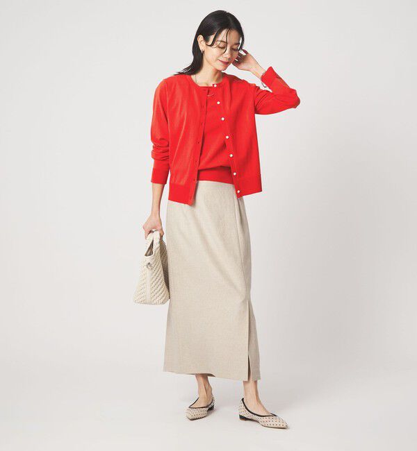 UNITED ARROWS green label relaxing「HIYOKE クルーネック ニット カーディガン マシンウォッシャブル 接触冷感 UVカット 遮熱」|カーディガン|