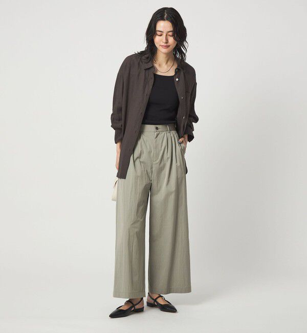 UNITED ARROWS green label relaxing「［size SHORTあり］グロッシー ワイド パンツ」|その他|