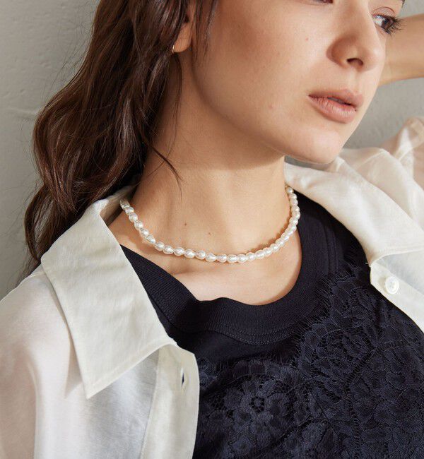 UNITED ARROWS green label relaxing「【WEB限定】フェイクパール トグル ネックレス」|ネックレス|SILVER