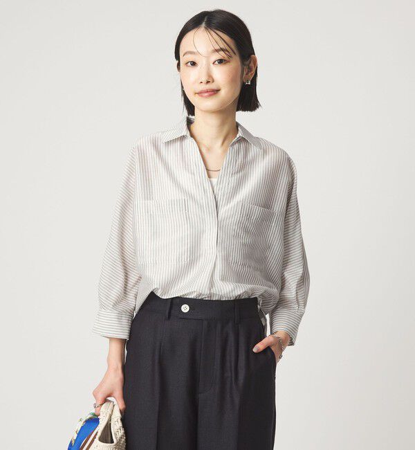 UNITED ARROWS green label relaxing「カールマイヤー スキッパー ポケット シャツ マシンウォッシャブル 通気性」|シャツ・ブラウス|