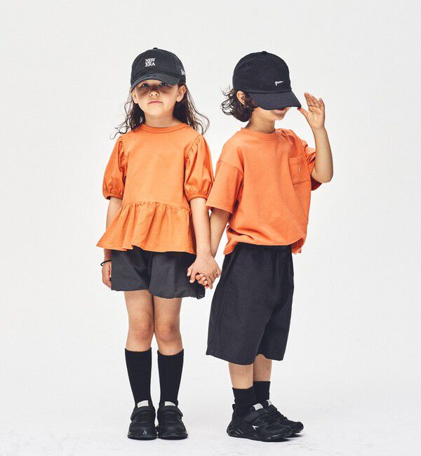 UNITED ARROWS green label relaxing「【スタメンシリーズ】パフスリーブ Tシャツ / キッズ  100cm-160cm」|Tシャツ・カットソー|ORANGE