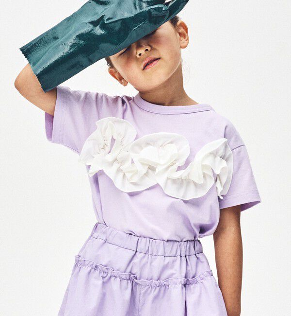 UNITED ARROWS green label relaxing「【スタメンシリーズ】フリル Tシャツ / キッズ  100cm-160cm」|Tシャツ・カットソー|LILAC