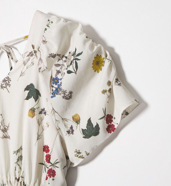 EMMEL REFINES「＜EMMEL REFINES＞EM フラワープリント ギャザーパフスリーブ ワンピース」|ワンピース|