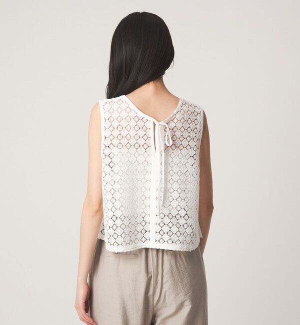 EMMEL REFINES「＜EMMEL REFINES＞EM クローバーレース ノースリーブ プルオーバー」|シャツ・ブラウス|