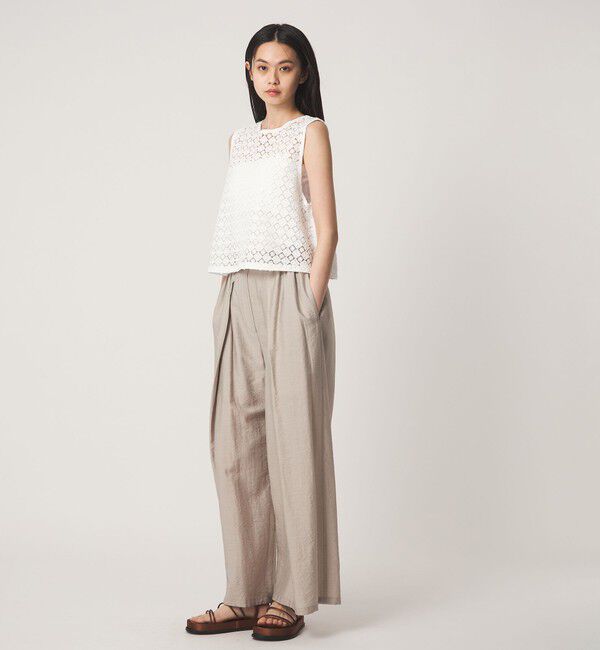 EMMEL REFINES「＜EMMEL REFINES＞EM クローバーレース ノースリーブ プルオーバー」|シャツ・ブラウス|