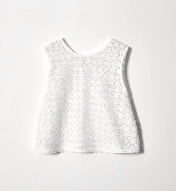 EMMEL REFINES「＜EMMEL REFINES＞EM クローバーレース ノースリーブ プルオーバー」|シャツ・ブラウス|