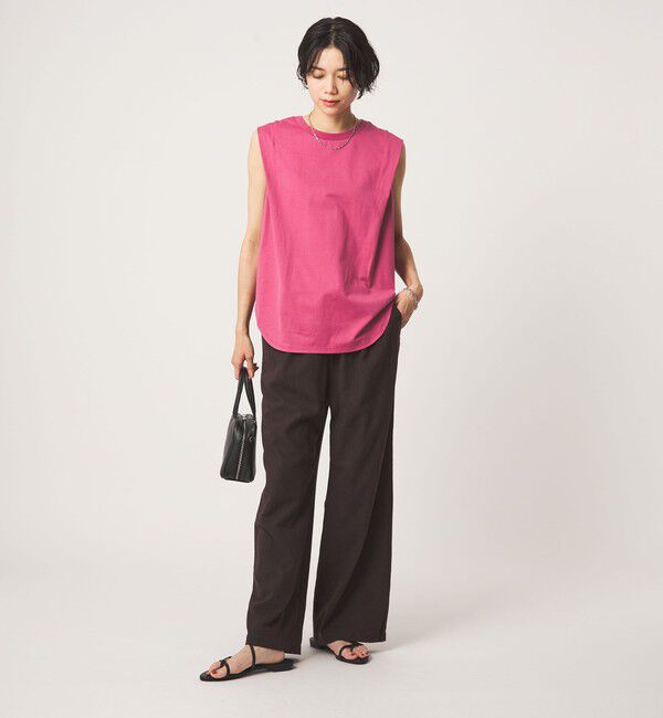 UNITED ARROWS green label relaxing「ショルダータック ノースリーブ プルオーバー カットソー」|Tシャツ・カットソー|