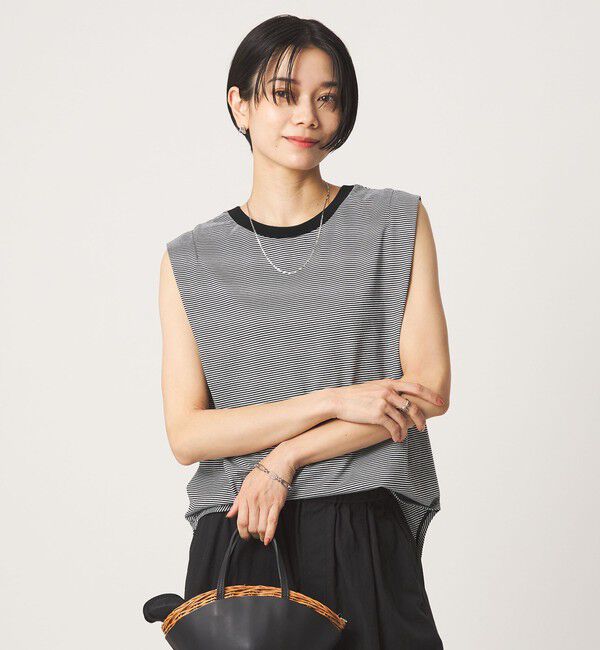 UNITED ARROWS green label relaxing「ショルダータック ノースリーブ プルオーバー カットソー」|Tシャツ・カットソー|