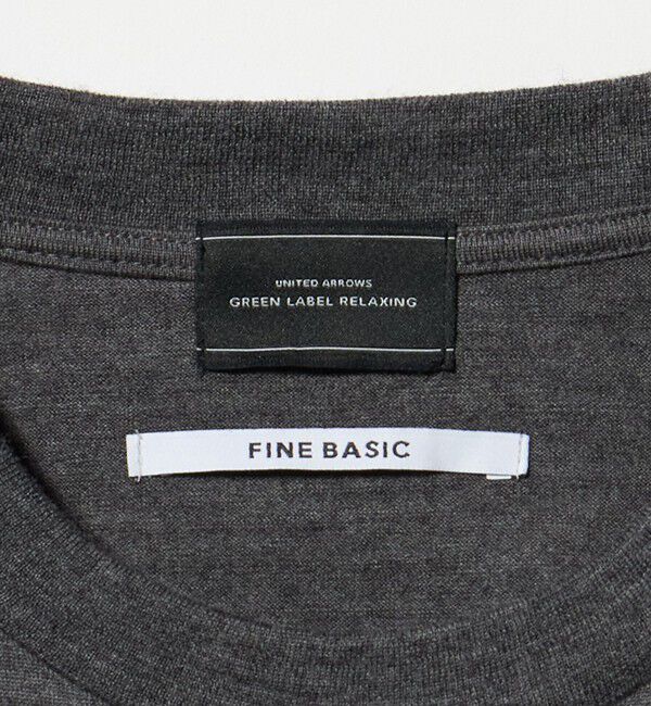 UNITED ARROWS green label relaxing「FINE BASIC ハシゴ Super100&rsquo;s ウール 半袖 Tシャツ」|Tシャツ・カットソー|