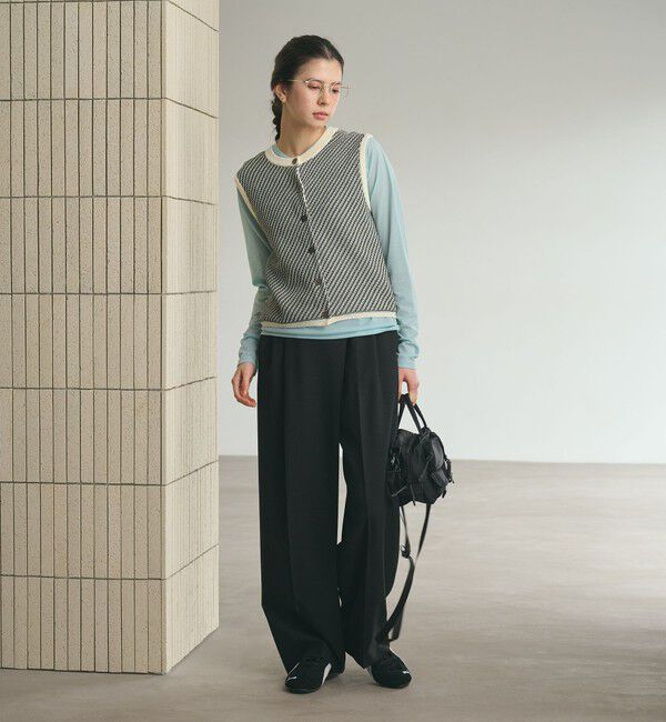 BEAUTY&YOUTH UNITED ARROWS「ポプリン 2タック ラップパンツ ウォッシャブル 吸水速乾 接触冷感」|その他|