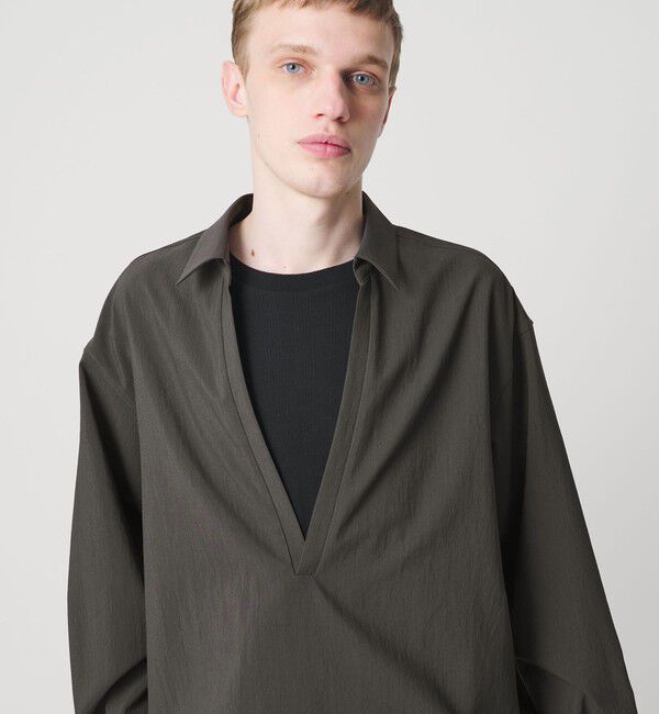 MONKEY TIME「RENU TROシリーズ ディープ Vネック プルオーバー シャツ -セットアップ対応-」|シャツ・ブラウス|